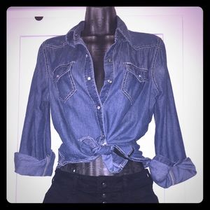 Seven brand Denim button-up shirt- Size Medium